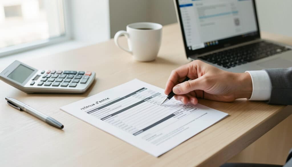 Retenue d’entrée et de sortie sur la fiche de paie